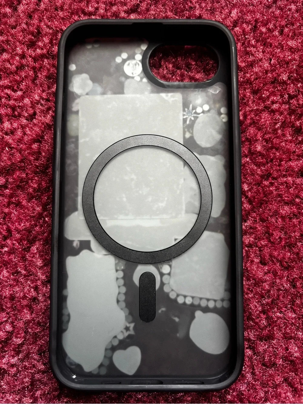Black Decorative Phone Case for iPhone 16e/15/14/13